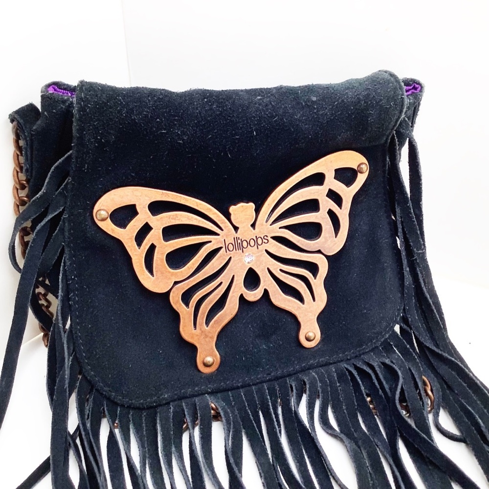{Lollipops} Suede Leather Cross Body Bag